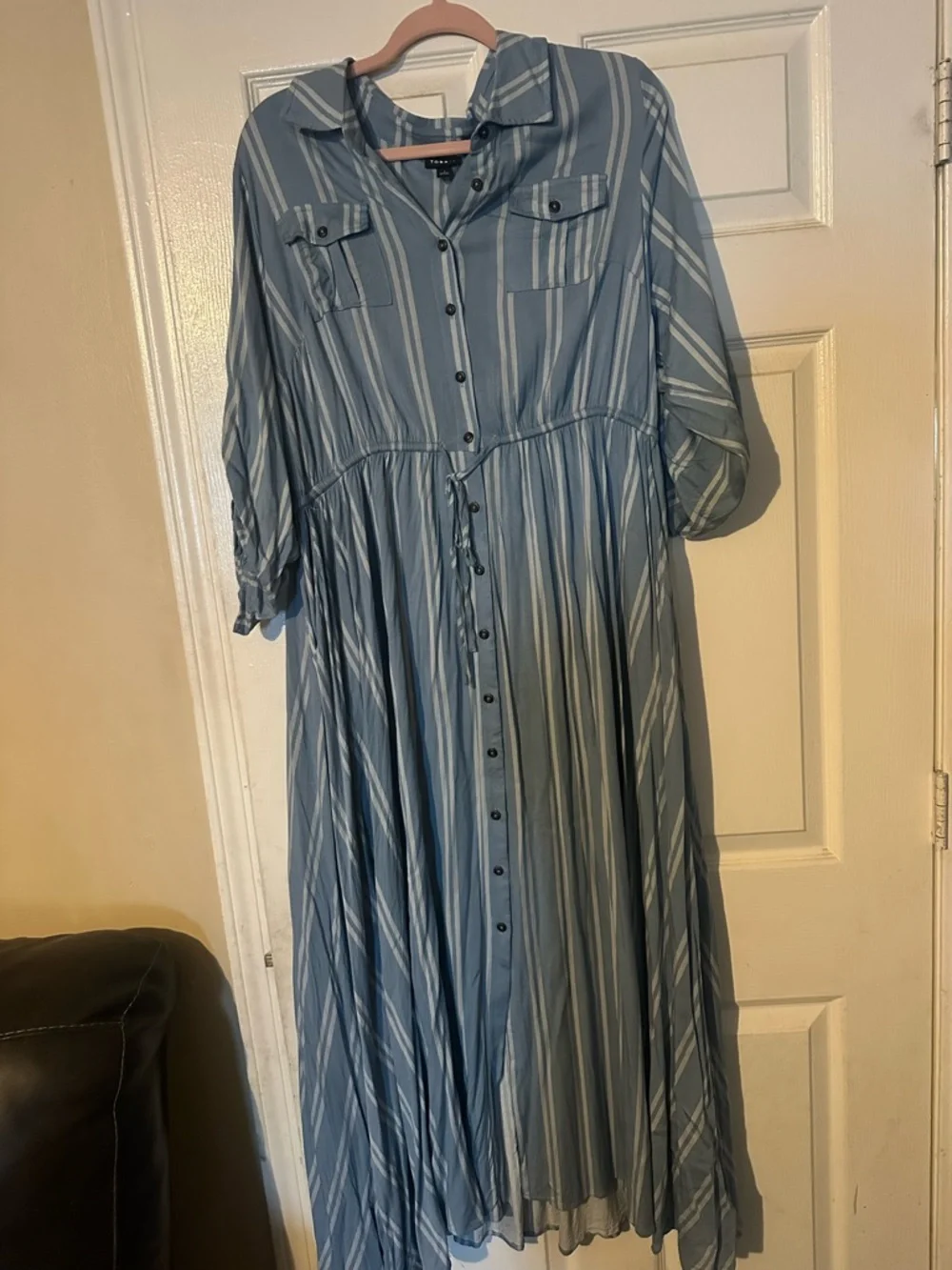 torrid Blue and White Striped Maxi  Dress - Picture 2 of 2